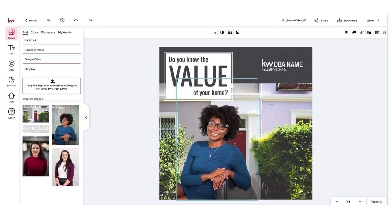 Remove Your Headshot Background Easily on KW Command Design