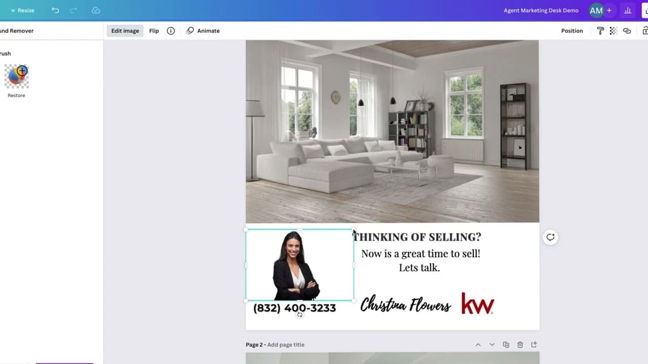 Remove Your Headshot Background Easily on Canva for Real Estate Agents