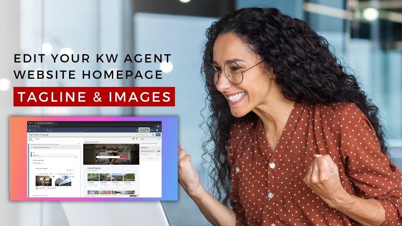Edit Your KW Agent Website Homepage in Command