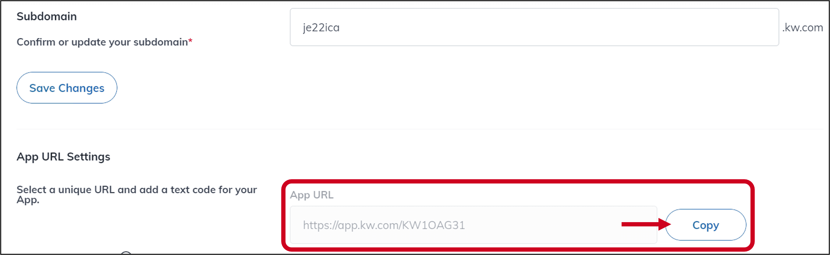 Find Your KW App URL